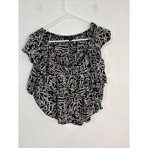 Ladies‎ Sz 8 Top Shop Cropped Blouse 100% Viscose